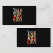 Faith USA American Flag Christlich Cross Jesus Sun Visitenkarte (Vorne/Hinten)