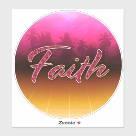 Faith Vorname Name golden pink Aufkleber Sticker (Blatt)