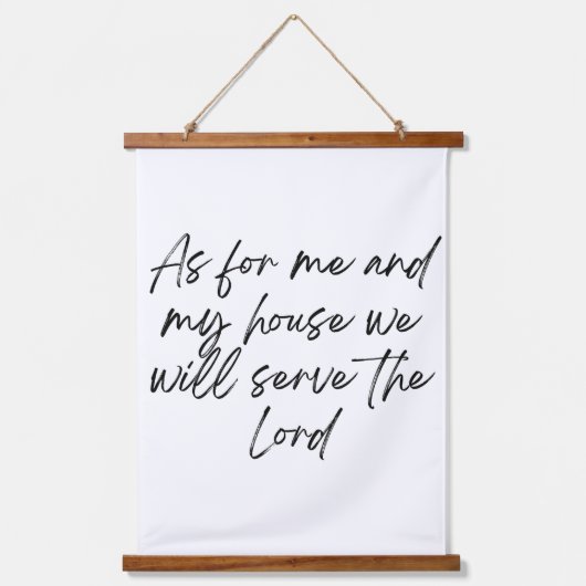 Faith Wall Tapestry Bauernstil Wandteppich Mit Holzrahmen (Vorderseite)