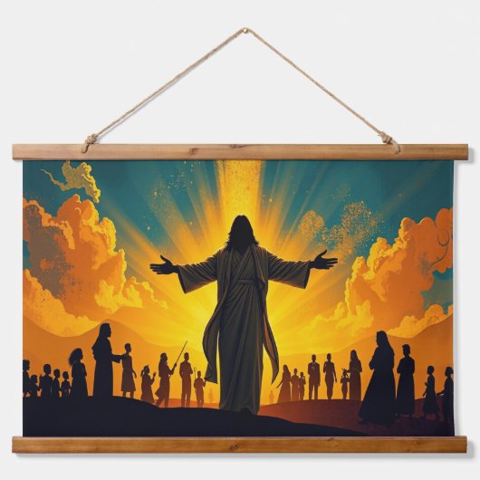 Faith Wall Tapestry Wandteppich Mit Holzrahmen (Vorne)
