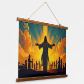Faith Wall Tapestry Wandteppich Mit Holzrahmen (Gewinkelt)