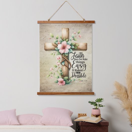 Faith Wandteppich Mit Holzrahmen (Schlafzimmer)