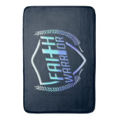 Faith Warrior Christian Blue Badematte (Vorderseite Vertikal)