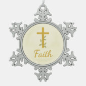 “Faith” Watercolor Christmas Ornament (Vorderseite)