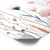 Faith Watercolor Wildflowers Bible Verse Print Poster (Ecke)