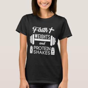 Faith Weights Christlich Gym Weightlift Workout T-Shirt