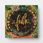 Faith Whimsical Boho Hübsch Inspirivity Easel Fotoplatte (Vorderseite)