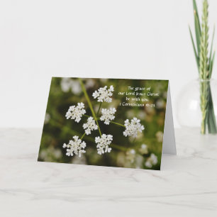 Faith White Wildblume Thorghts Card Karte