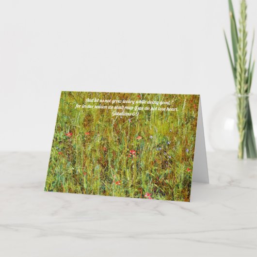 Faith Wildblumen Bible Verse Card Karte (Vorderseite)