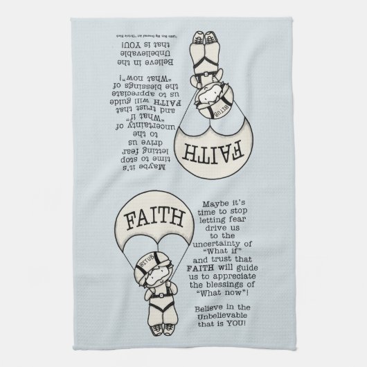 Faith Will Guide Geschirrtuch (Vertikal)