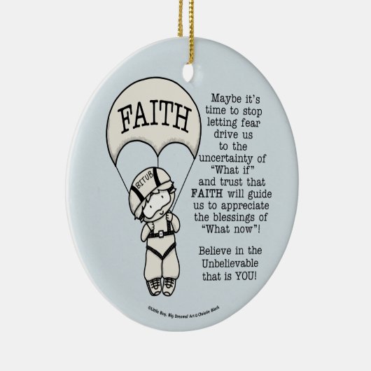 Faith Will Guide Keramik Ornament (Rechts)