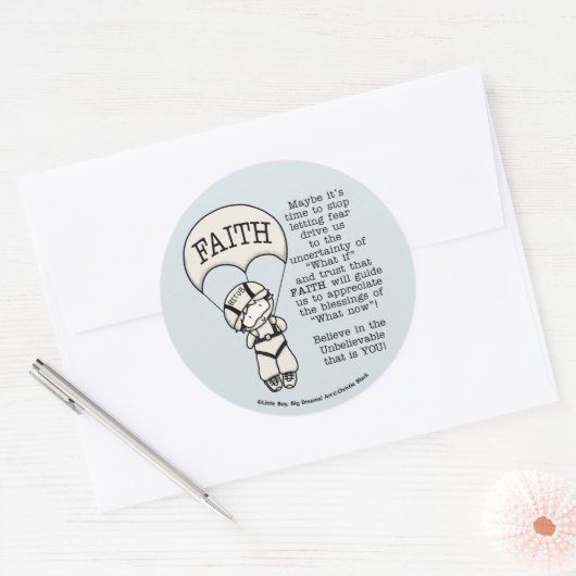 Faith Will Guide Runder Aufkleber (Umschlag)