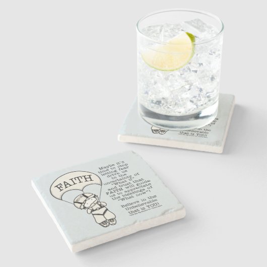 Faith Will Guide Steinuntersetzer (Seitenansicht)