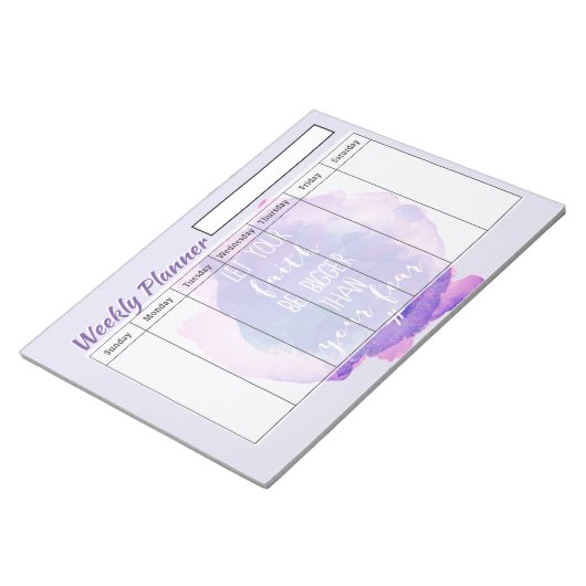 Faith Wochenzeitplanblätter Notizblock (angewinkelt)