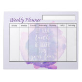 Faith Wochenzeitplanblätter Notizblock (Vorderseite)