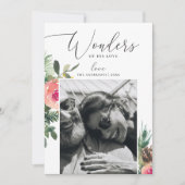 Faith Wonders of Seiner Liebe Florals Weihnachts-F Feiertagskarte (Vorderseite)