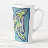 Faith Word Art Blue Butterfly Wing Cup Latte Tasse (Rechts)