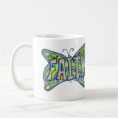 Faith Word Art Blue Butterfly Wings Coffee Cup Kaffeetasse (Links)