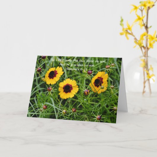 Faith Yellow Flowers Dankeschön Card Karte (Gelbe Blume)