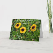 Faith Yellow Flowers Dankeschön Card Karte (Vorderseite)