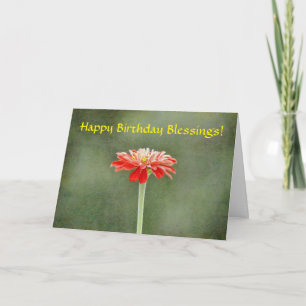 Faith Zinnia Blume Hübsch Art Geburtstagskarte Karte