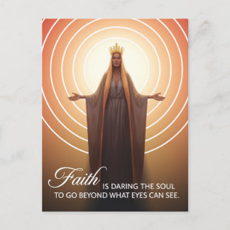 Faith Zitat mit Mary Postkarte