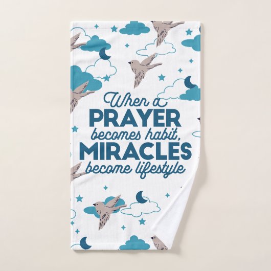 Faith-Zitate und Vogelmuster Badhandtuch Set (Handtuch)