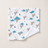 Faith-Zitate und Vogelmuster Badhandtuch Set (Waschlappen)