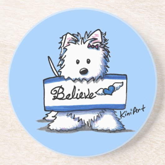 FAITHeful Westie Hund Untersetzer (Vorne)