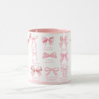Faithful & Beautiful – Pink Bow Christian Affirmat Tasse