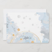 Faithful Blue Foto Religiöse Einladung (Rückseite)