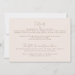 Faithful Blushing Bride Wedding Detail Einladung