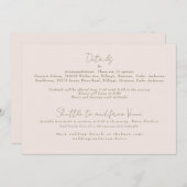 Faithful Blushing Bride Wedding Detail Einladung (Vorne/Hinten)