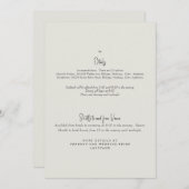 Faithful Cream Wedding Detail Einladung (Vorne/Hinten)