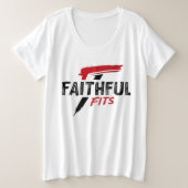 Faithful Feinheiten Plus Size T-Shirt (Design vorne)