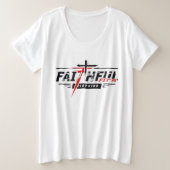 Faithful Feinheiten Plus Size T-Shirt (Design vorne)