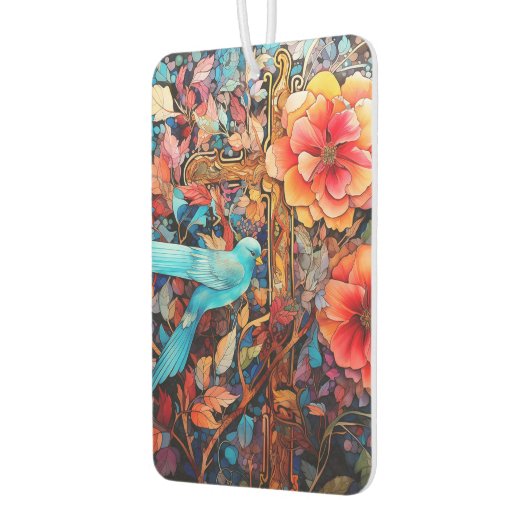 Faithful Freshness: Christliches Kreuz in ruhiger  Autolufterfrischer (Links)