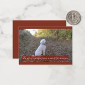Faithful Friend Poodle Note Card Mitteilungskarte (Vorderseite/Rückseite Beispiel)