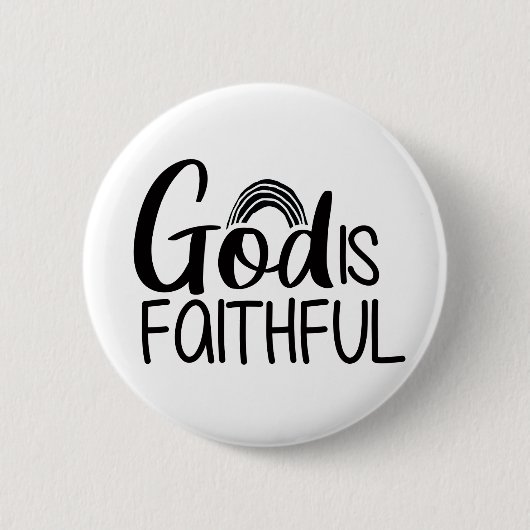 Faithful Gospel Graphics Faith Art Christliche Fan Button (Vorderseite)