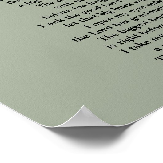 FAITHFUL HUNTER POEM POSTER (Ecke)