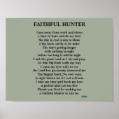 FAITHFUL HUNTER POEM POSTER (Vorne)