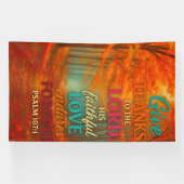 Faithful Love in Autumn Glory | Psalm 107:1 Banner (Horizontal)