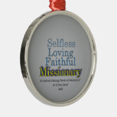 Faithful Missionary Ornament Aus Metall (Rechts)