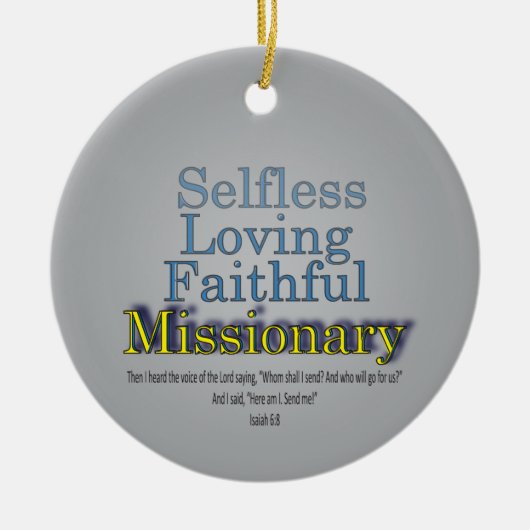 Faithful Missionary Ornament Aus Metall (Vorne)