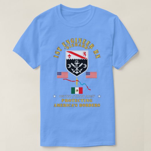 Faithful Patriot 1st Engineer Bn Protection Boder T-Shirt (Design vorne)