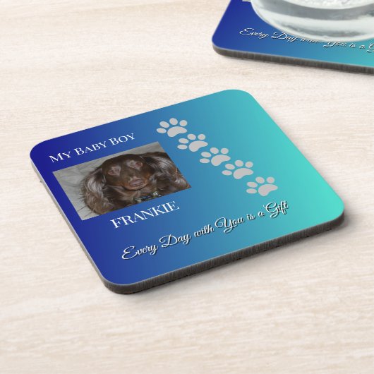 Faithful Pawprints Keepsake Getränkeuntersetzer (Linke Seite)