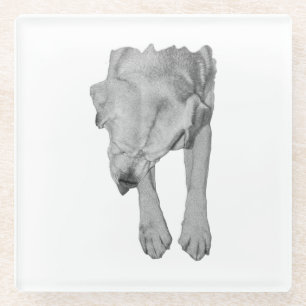 Faithful Pup im Herbstlicht Glasuntersetzer