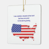 Faithful Steward of USA - Square  Keramikornament (Links)