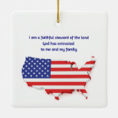 Faithful Steward of USA - Square Keramikornament (Rückseite)
