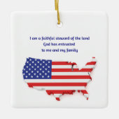Faithful Steward of USA - Square  Keramikornament (Vorderseite)